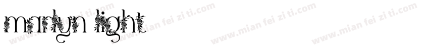 marlyn light字体转换